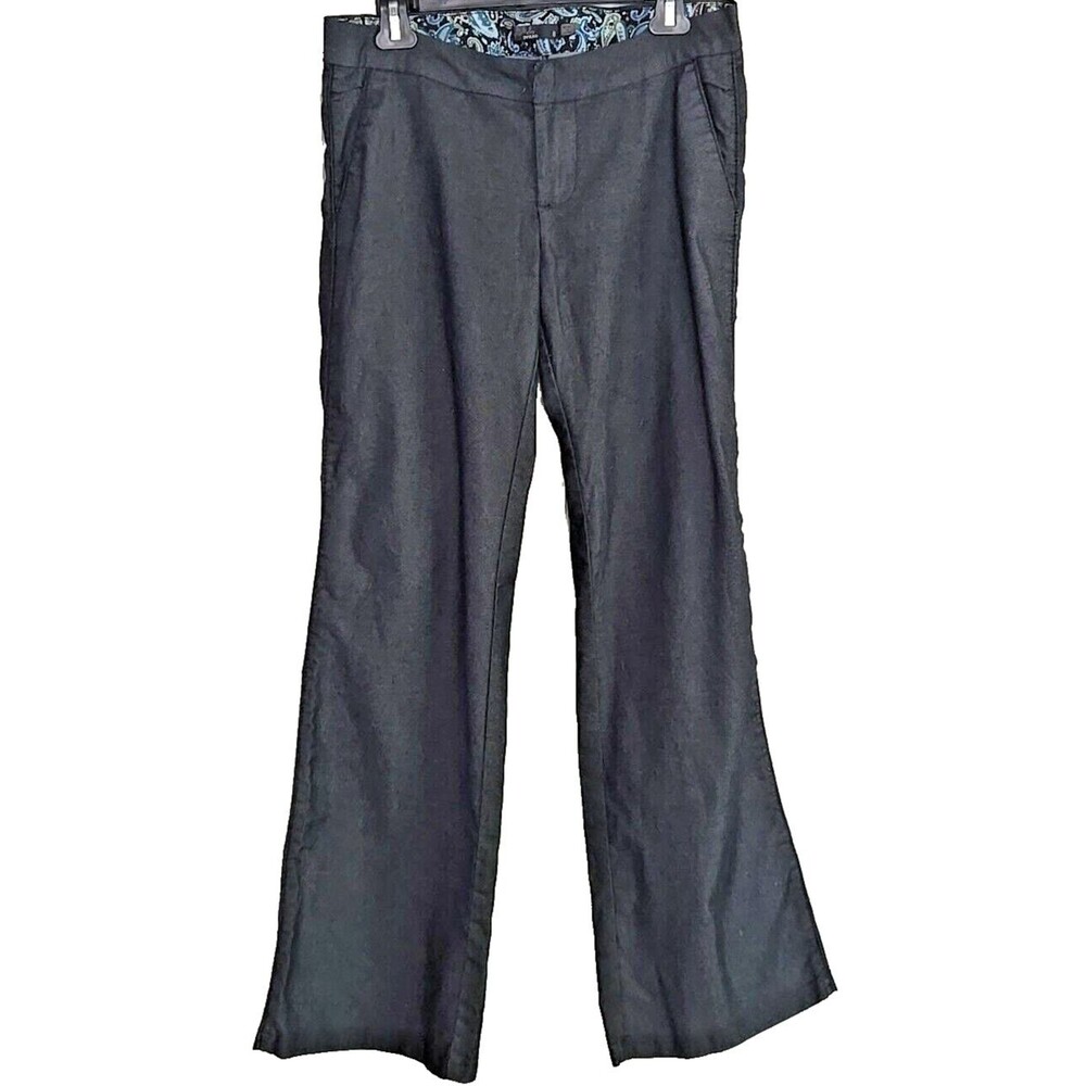 prAna Womens Pants Charcoal Grey Wide Leg Dress Active Comfort Stretch Size 8